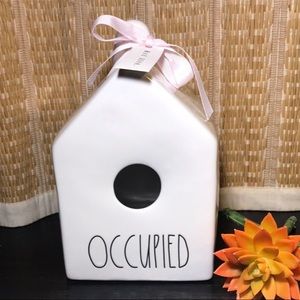SALE! RAE DUNN “Occupied” ceramic birdhouse